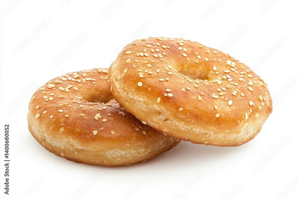 Two sesame seed buns stacked Two sesame seed buns stacked