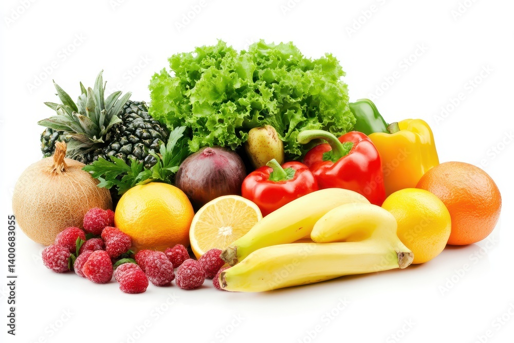 Colorful Variety of Fresh Fruits and Vegetables Colorful Variety of Fresh Fruits and Vegetables
