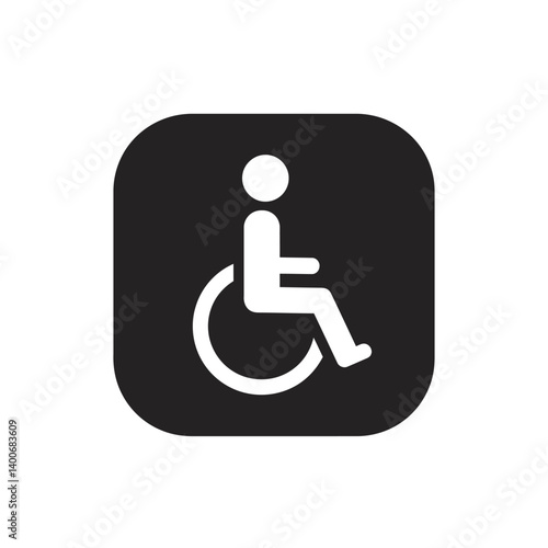 Wheelchair Accessibility Sign Symbol For Disabled Access And Inclusion In Black