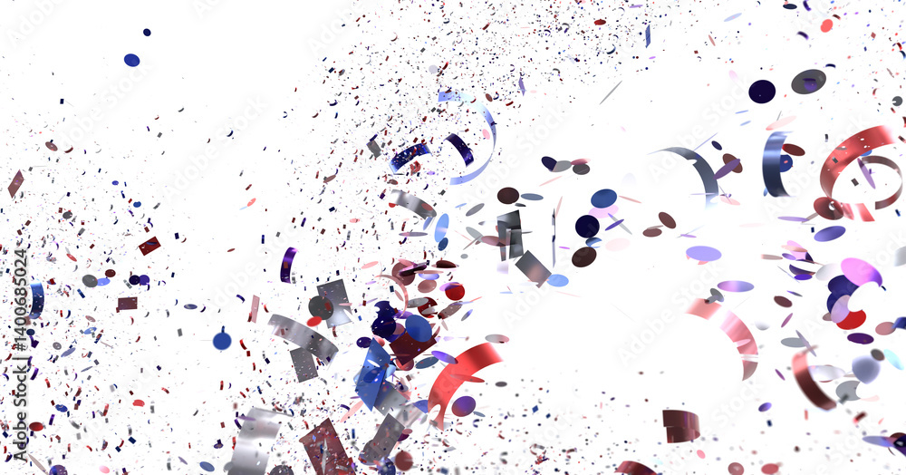 Obraz premium Festive confetti burst ideal for celebrations, holidays, and party backgrounds.
