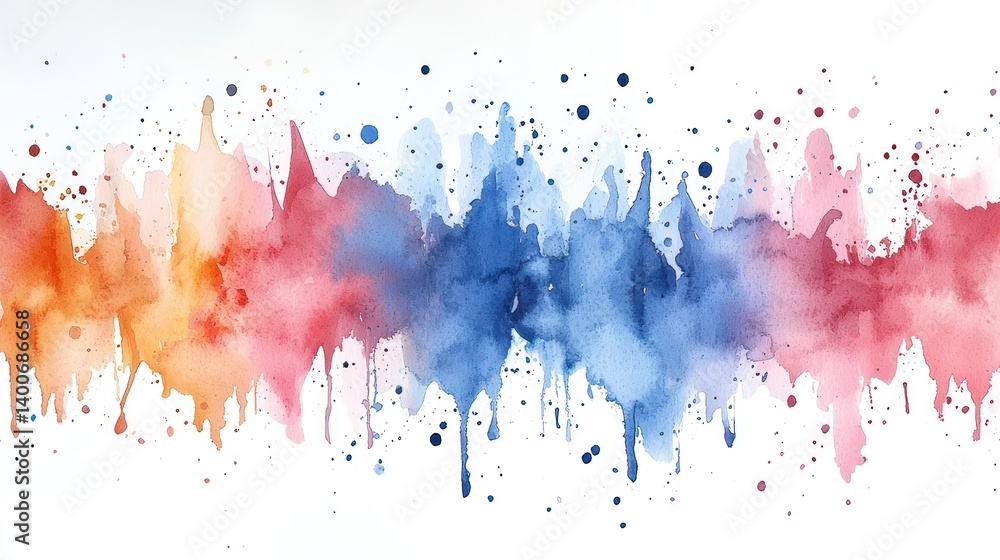 Fototapeta premium Abstract watercolor drips and splashes