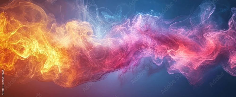 Fototapeta premium Abstract smoke, vibrant colors