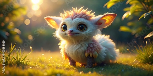 Adorable Mythical Creature Candid Photo: Playful Fantasy Animal Portrait