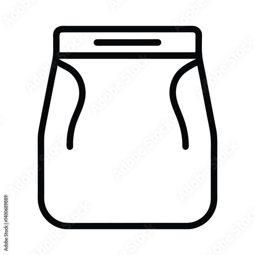 Outline of Baking Equipment on White Background