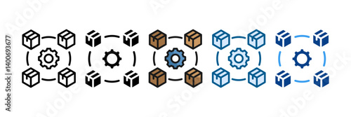 Product Lifecycle Icon Set Multiple Style Collection