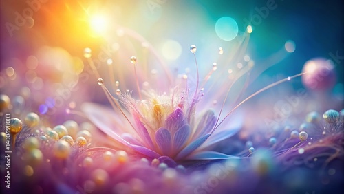 Abstract Soft Light Blurred Gradient Background - Pastel Hues Macro Photography