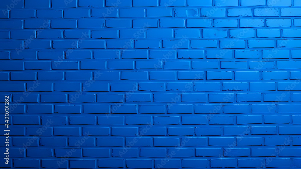 A textured blue brick wall pattern displays a solid, abstract structure A textured blue brick wall pattern displays a solid, abstract structure