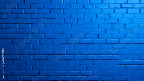 Blue Brick Wall Texture – Vibrant Patterned Background for Architecture or Design Projects