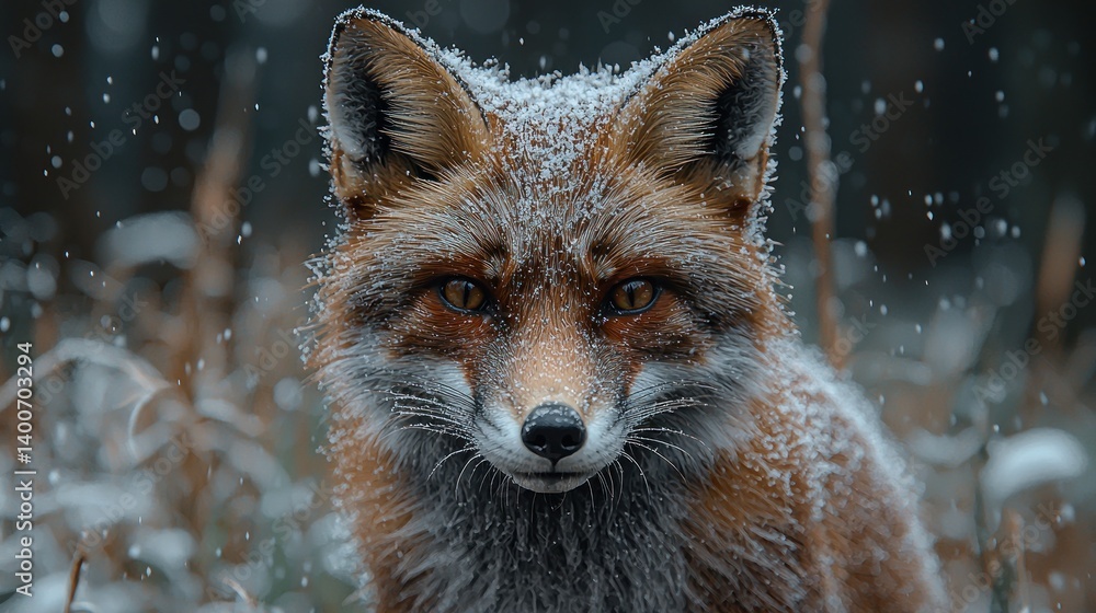 Fototapeta premium Winter fox portrait