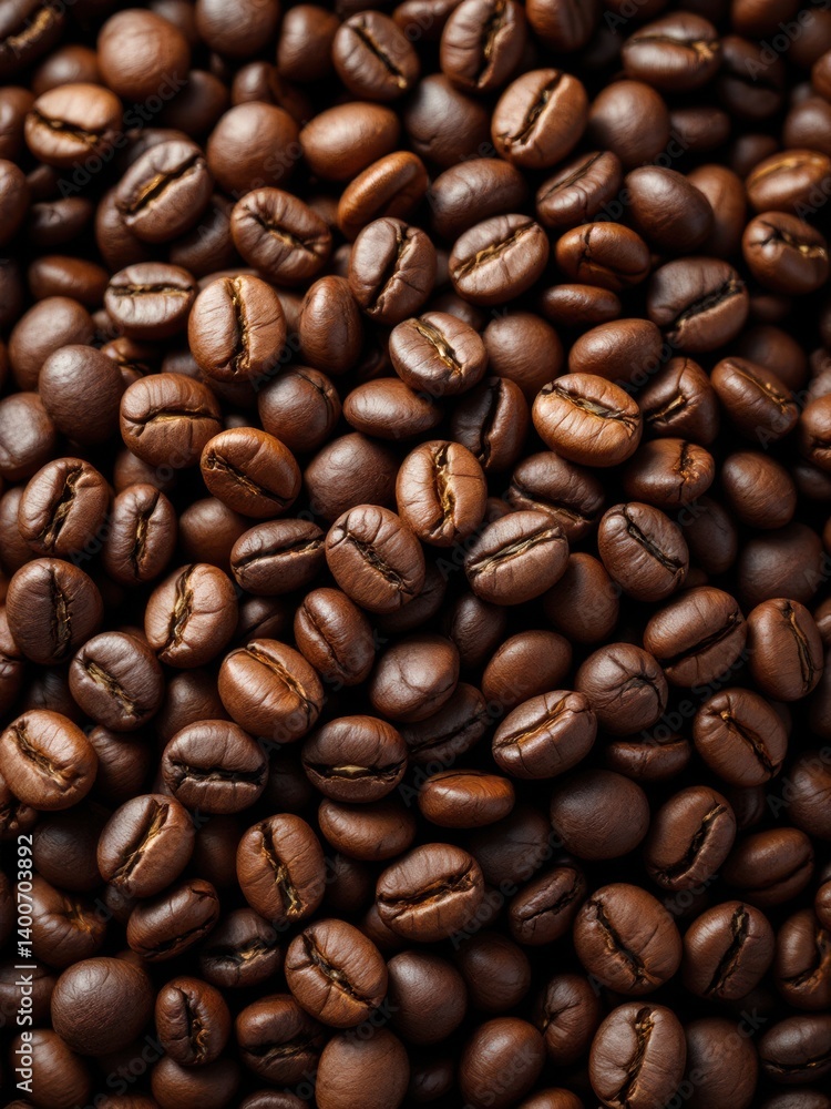 Close up of roasted coffee beans background Close up of roasted coffee beans background