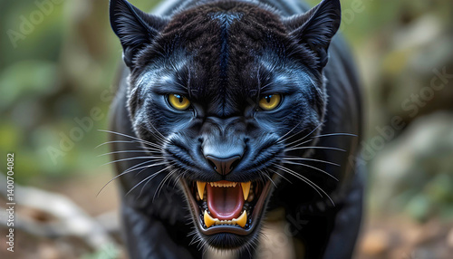 Portrait of a black cat