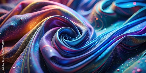 Abstract Macro Photography: Distorted Space-Time Fabric, Cosmic Textile