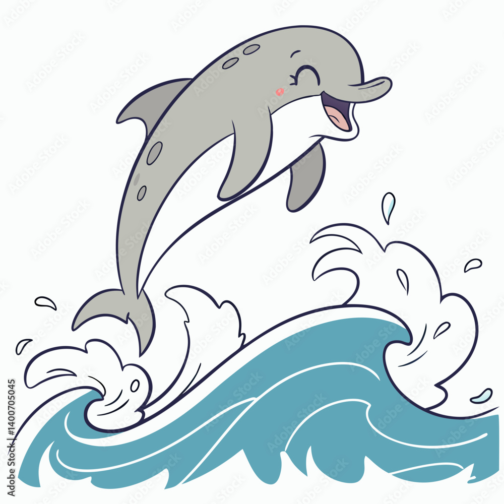 Fototapeta premium dolphin jumping out of water