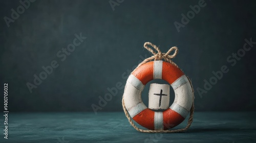 Small life preserver with cross