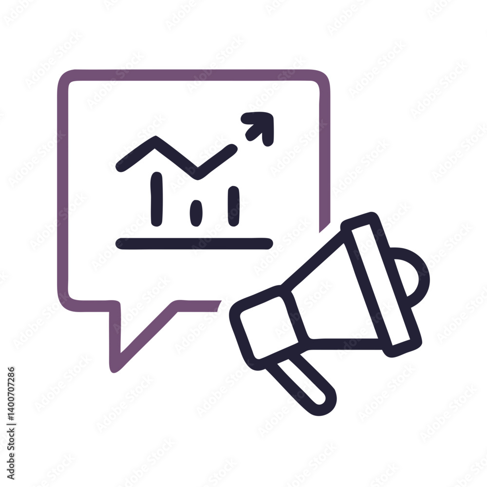 Marketing Message with Analytics Bubble Icon Design Marketing Message with Analytics Bubble Icon Design
