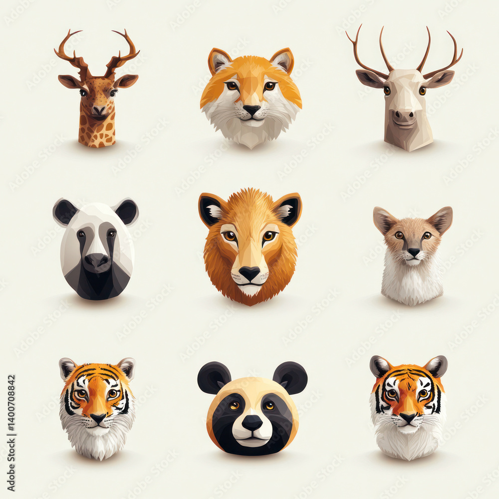Obraz premium collection of animals