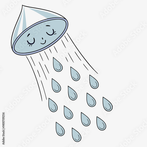 Drizzle emoji gently crying tiny blue droplets