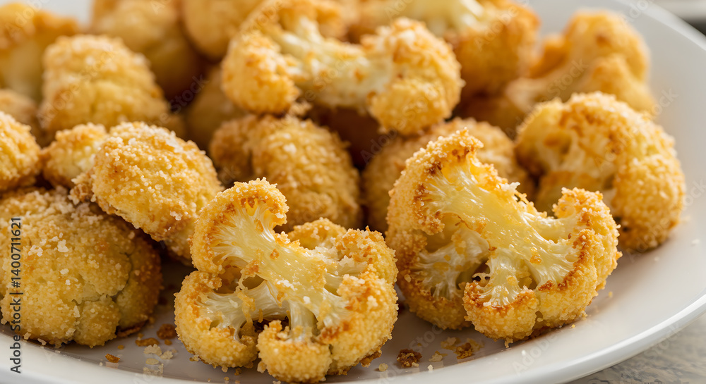 Crispy Parmesan Crusted Cauliflower Bites Gourmet Culinary Creation Crispy Parmesan Crusted Cauliflower Bites Gourmet Culinary Creation