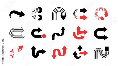 Arrow Designs: A collection of diverse arrow designs, showcasing a range of styles and directions, perfect for graphic resources.