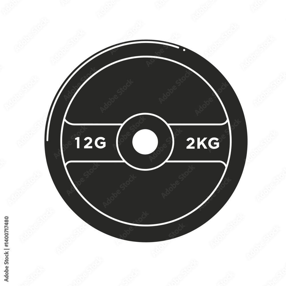 Weight Plate: A black and white illustration of a weight plate, a crucial tool in fitness regimes, epitomizing strength and precision. Weight Plate: A black and white illustration of a weight plate, a crucial tool in fitness regimes, epitomizing strength and precision.