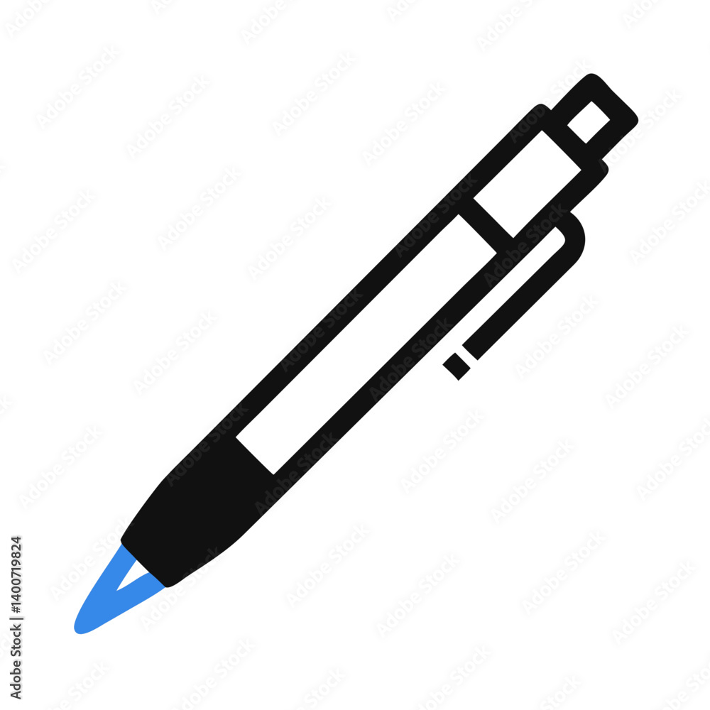 Ballpoint Pen Icon Representing Writing, Note-Taking, and Office Supplies Ballpoint Pen Icon Representing Writing, Note-Taking, and Office Supplies