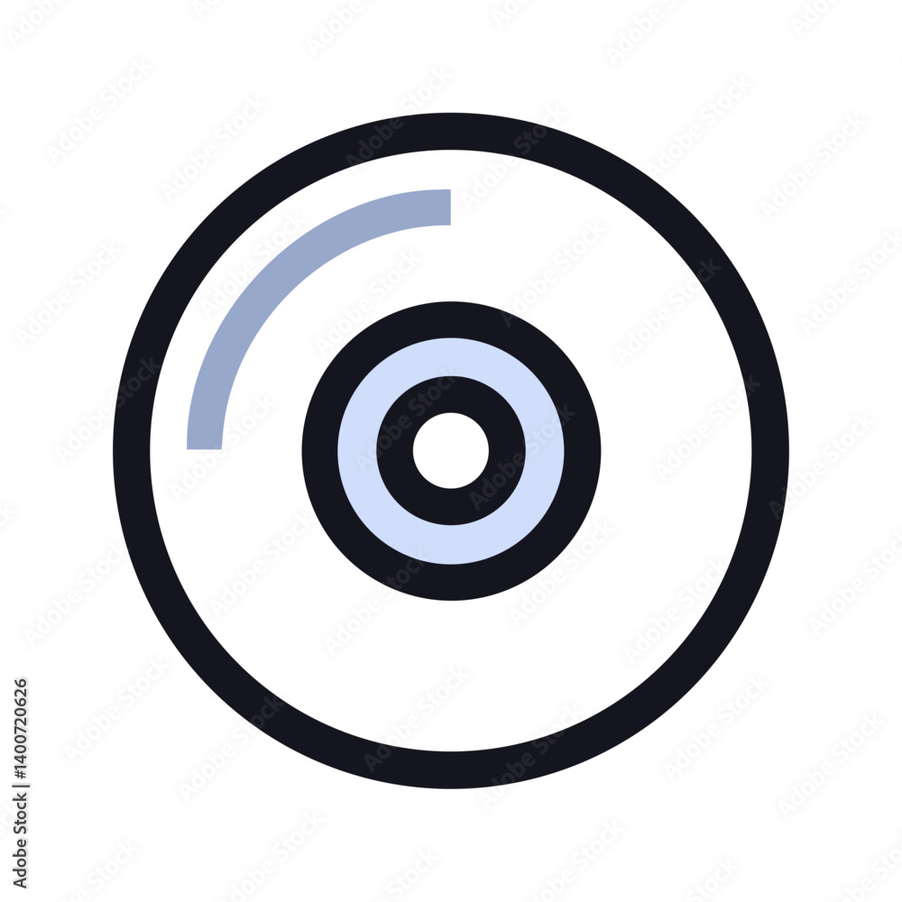 CD or DVD Disc Icon Representing Optical Storage and Media Playback CD or DVD Disc Icon Representing Optical Storage and Media Playback