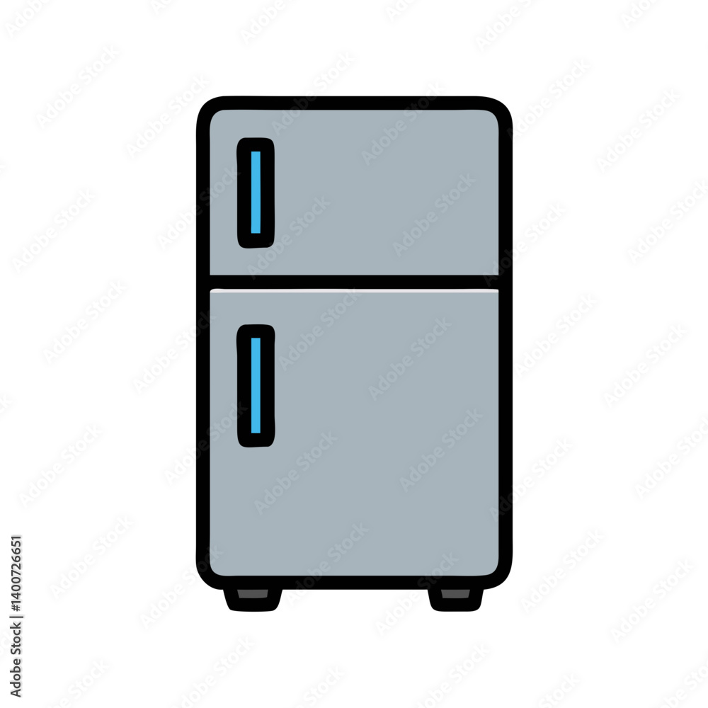 Refrigerator Appliance Icon Representing Food Storage and Kitchen Cooling Equipment Refrigerator Appliance Icon Representing Food Storage and Kitchen Cooling Equipment