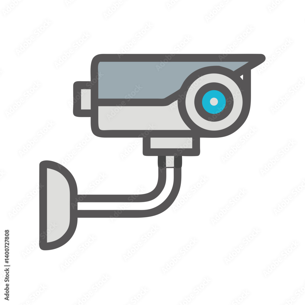 Security Surveillance Camera Icon Representing Monitoring, Safety, and Protection System Security Surveillance Camera Icon Representing Monitoring, Safety, and Protection System