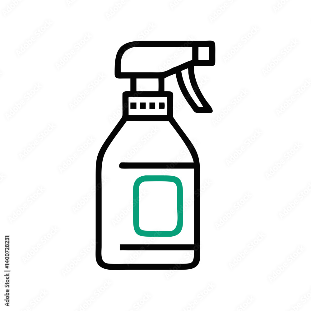 Spray Bottle Icon Representing Cleaning Product and Sanitizing Tool Spray Bottle Icon Representing Cleaning Product and Sanitizing Tool