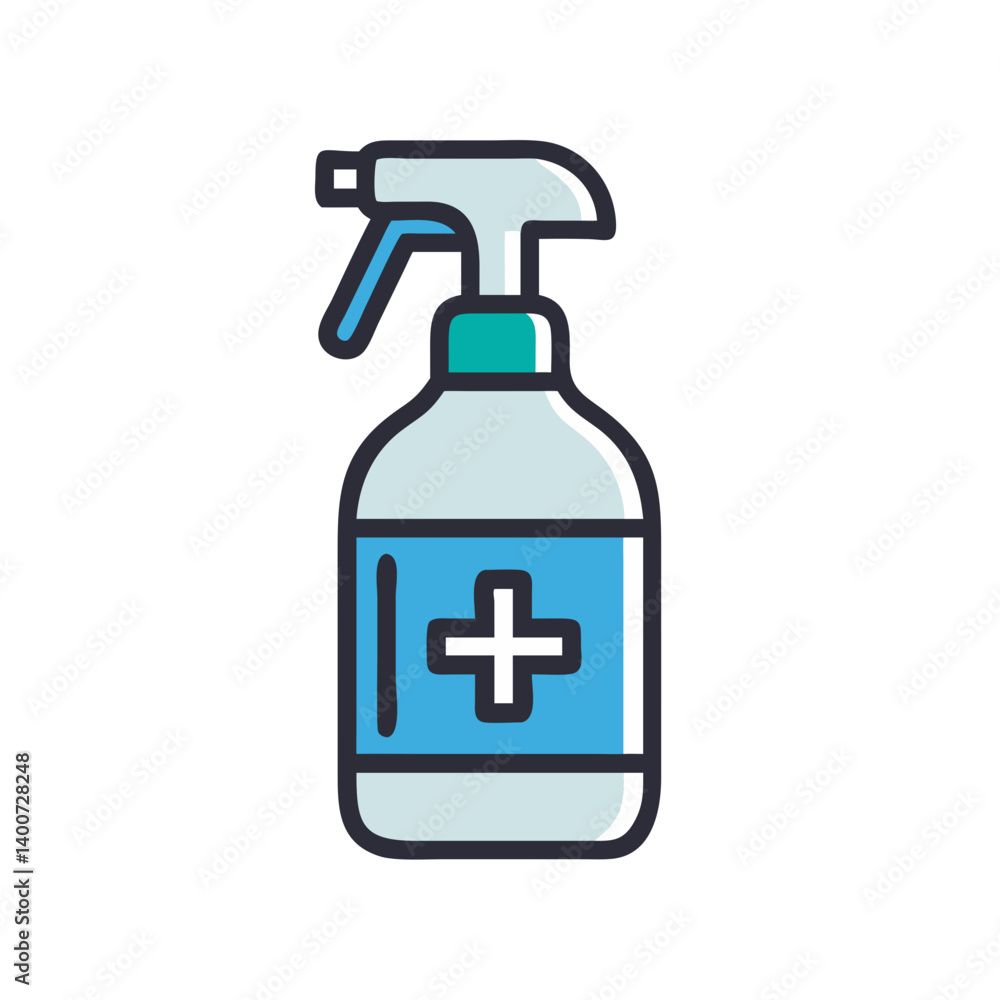 Spray Bottle Icon Representing Cleaning Product and Sanitizing Tool Spray Bottle Icon Representing Cleaning Product and Sanitizing Tool