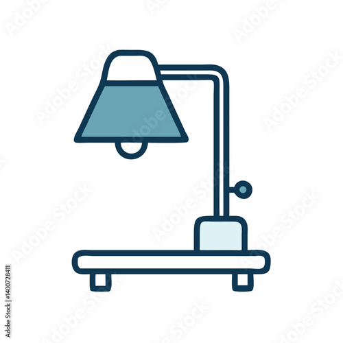 Table Lamp Icon Representing Desk Lighting and Interior Illumination