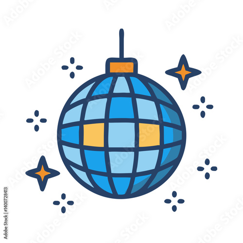 Disco Ball for Party Lighting Effect Icon Design