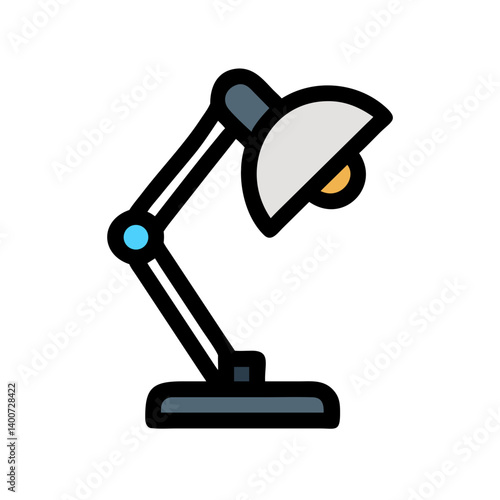Table Lamp Icon Representing Desk Lighting and Interior Illumination