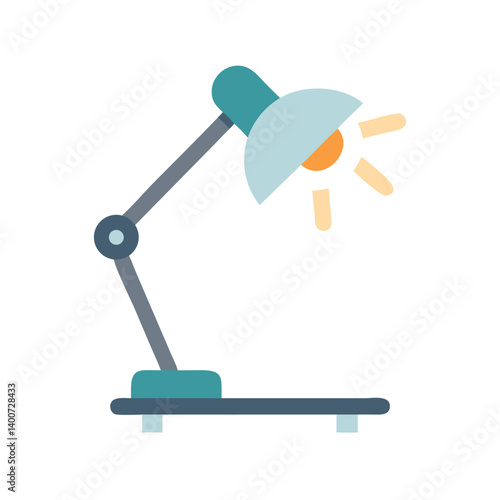 Table Lamp Icon Representing Desk Lighting and Interior Illumination