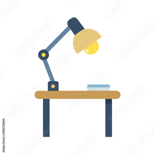 Table Lamp Icon Representing Desk Lighting and Interior Illumination
