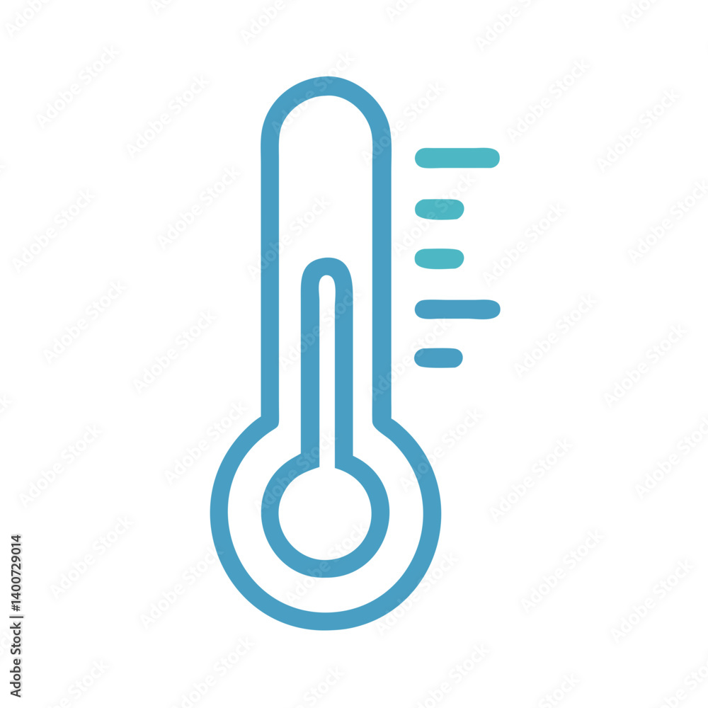 Thermometer Icon Representing Temperature Measurement and Heat Detection Thermometer Icon Representing Temperature Measurement and Heat Detection