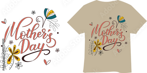 Happy mother's day typhography t-shirt design	