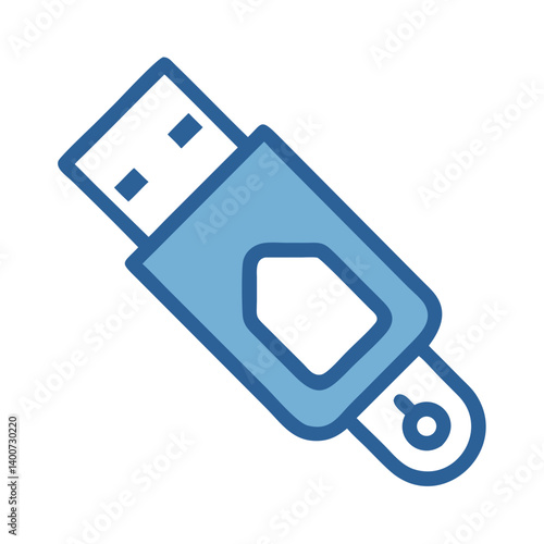 USB Flash Drive Icon Representing Portable Data Storage and Transfer Device