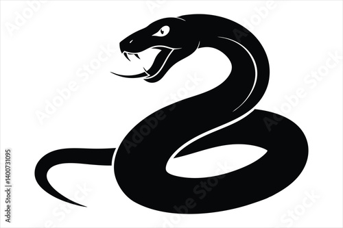 coiled snake silhouette