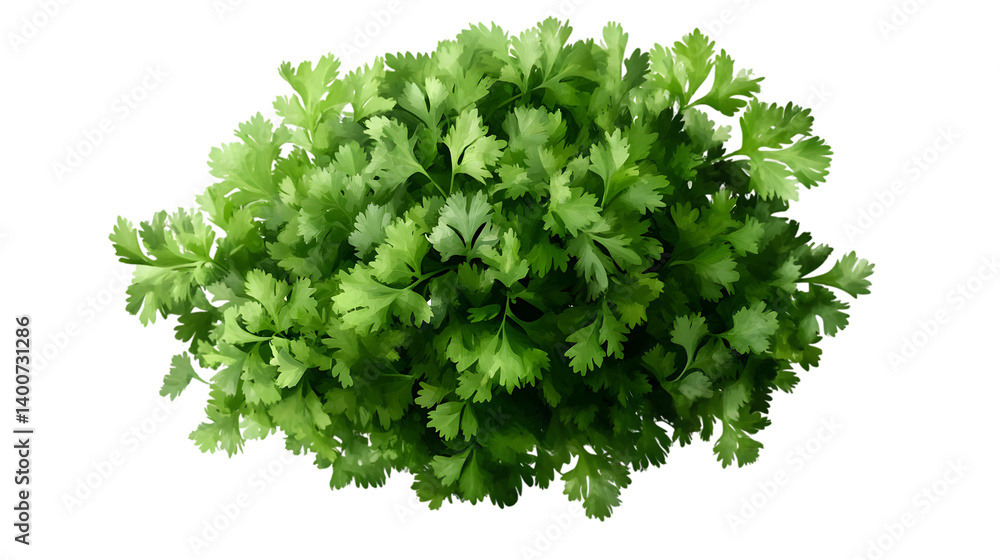 Fototapeta premium Fresh Cilantro Bunch with Top View.