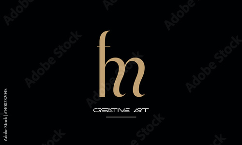 MF, FM, M, F abstract letters logo monogram