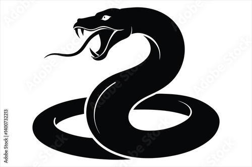 coiled snake silhouette