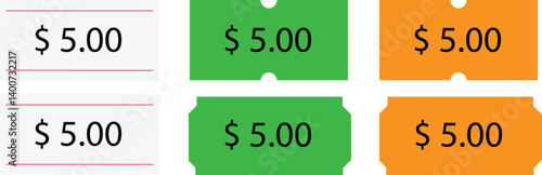 Paper sticker price label vector, Prize tag. vector illustration.