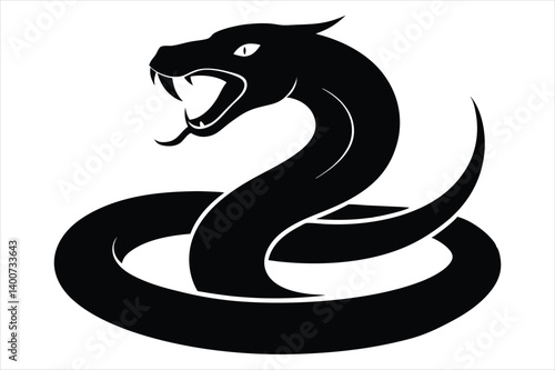 coiled snake silhouette