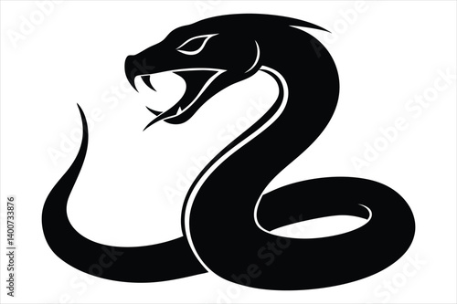 coiled snake silhouette