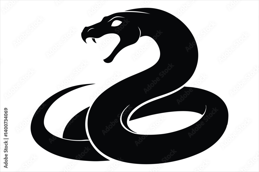 coiled snake silhouette coiled snake silhouette