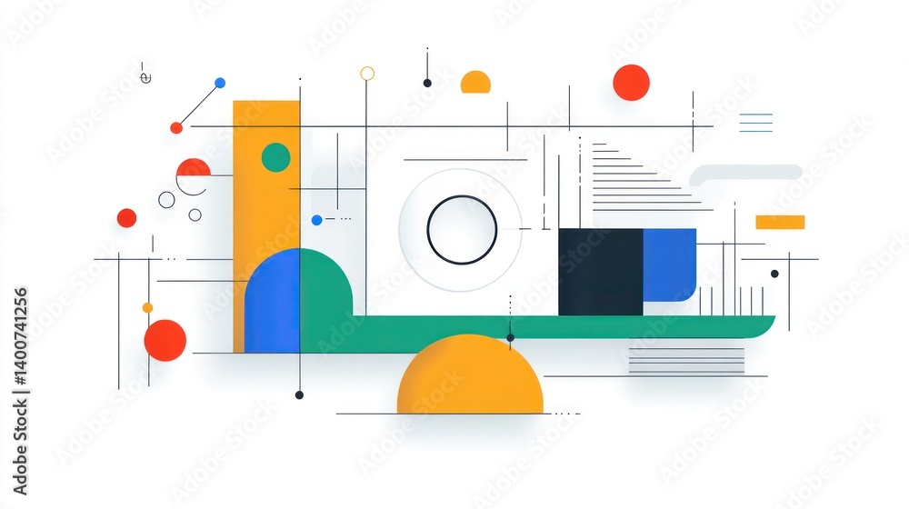 Abstract geometric design, balance concept Abstract geometric design, balance concept