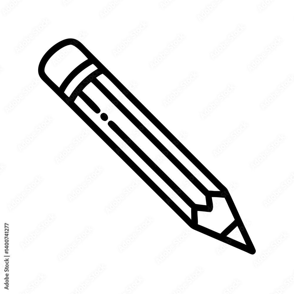 Fototapeta premium Pencil icons symbolize creativity and artistic expression. Essential for drawing, writing, and educational themes, these designs reflect the art of communication through simple tools.