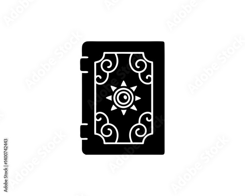creative details Witch’s Spell Book Icon Vector Illustration