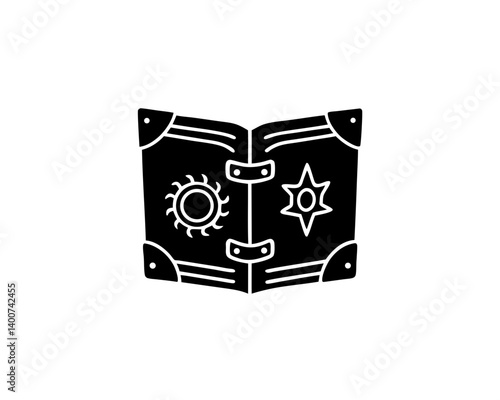 creative details Witch’s Spell Book Icon Vector Illustration